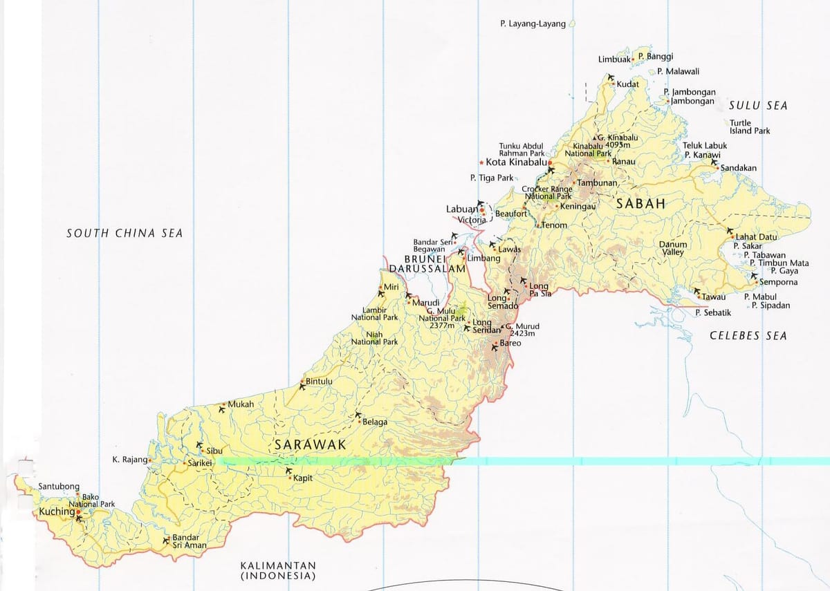 mappa di labuan, malaysia