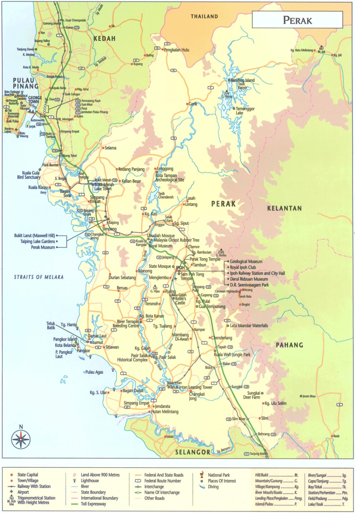 mappa di perak stato malesia