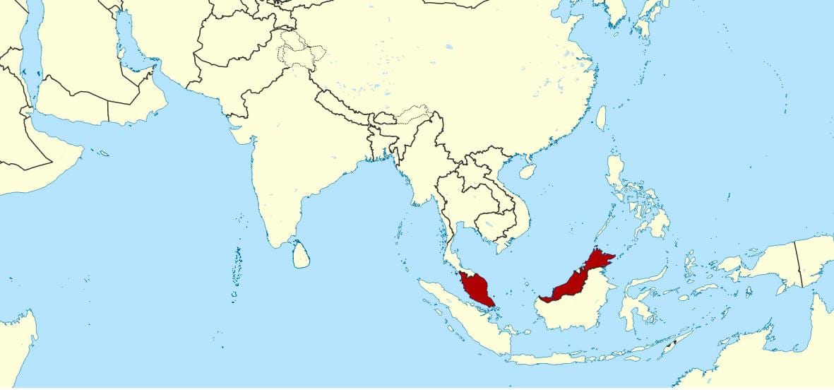 la mappa mostra la malesia