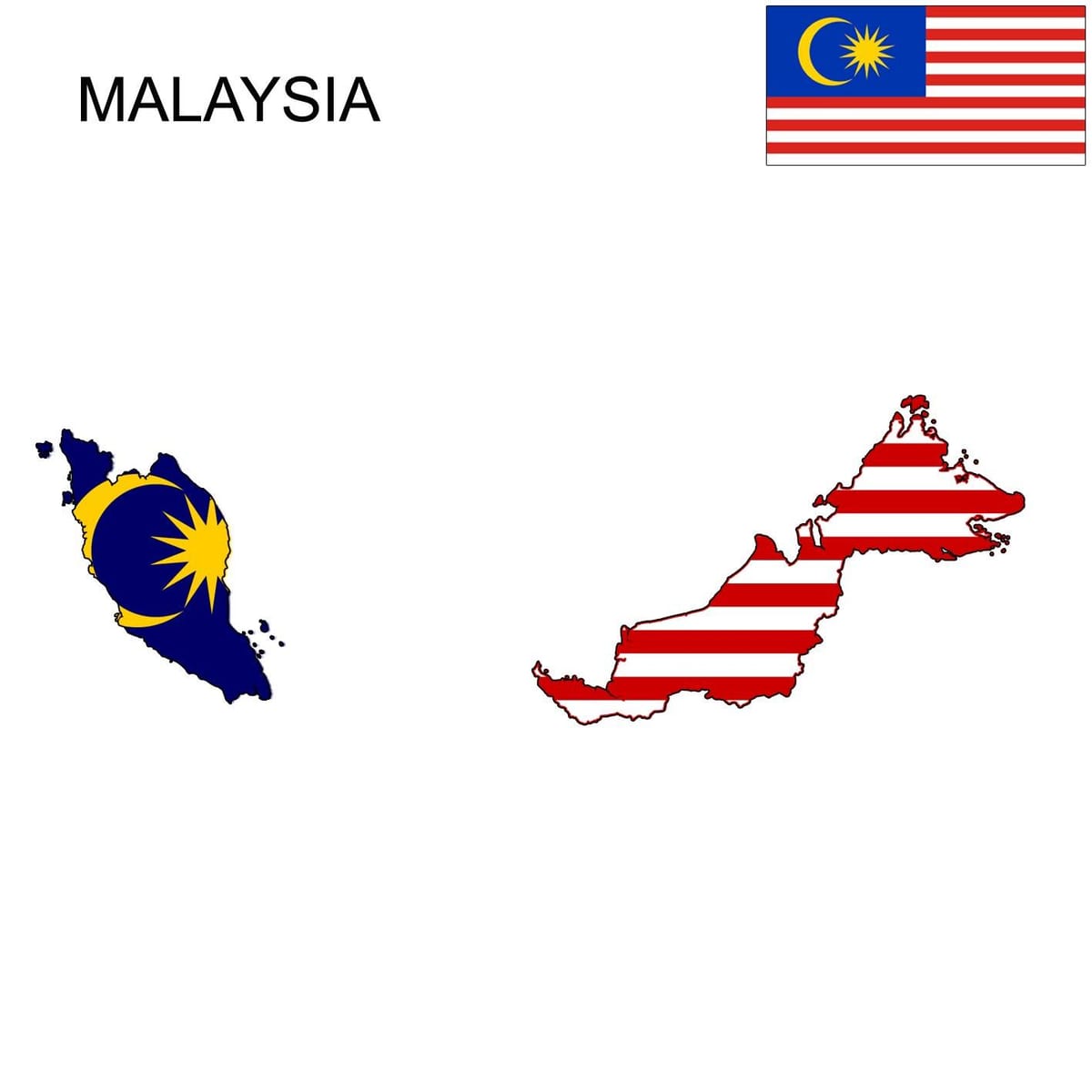 mappa della malesia bandiera