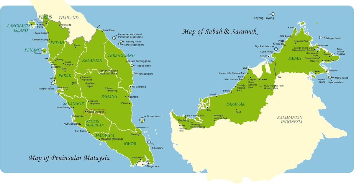 malesia mappa completa