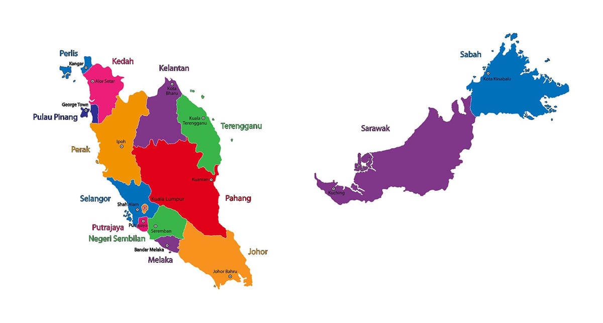 mappa della malesia mappa immagine
