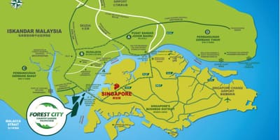 Mappa di forest city malesia