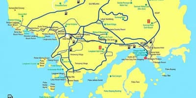 Mappa della malesia e langkawi