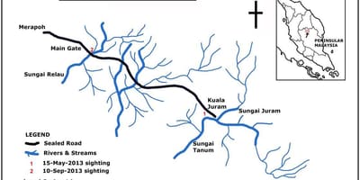 Mappa malesia fiume