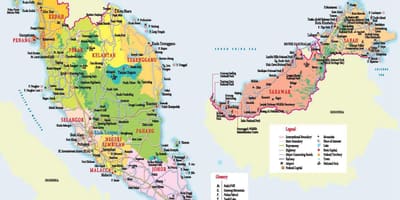 Malesia località turistiche mappa