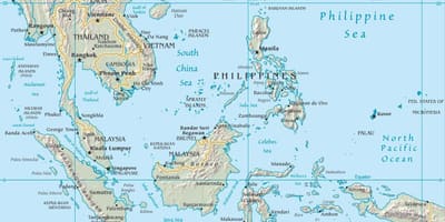 Mappa della malesia in asia