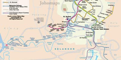 Malesia mappa della metropolitana