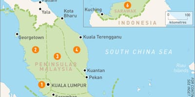 Malesia regioni mappa