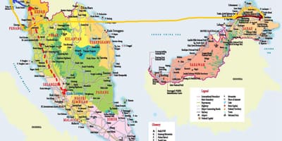 Mappa della malesia bus