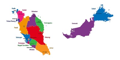 Mappa della malesia mappa immagine