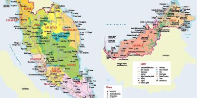 Mappa del turismo della malesia