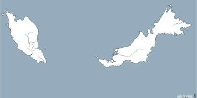 Mappa vuota della malesia