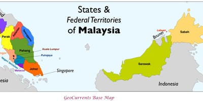 Mappa della malesia provincia