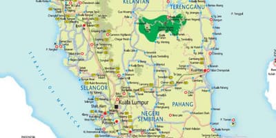 Mappa di mappa, indicazioni stradali malesia