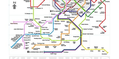 Mrt linea 3 mappa del percorso malesia