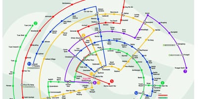 Mrt mappa linea di malesia